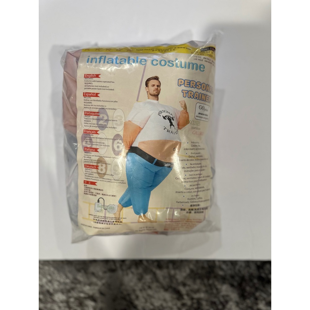 GOprime Personal Trainer Inflatable Costume Large Used condition